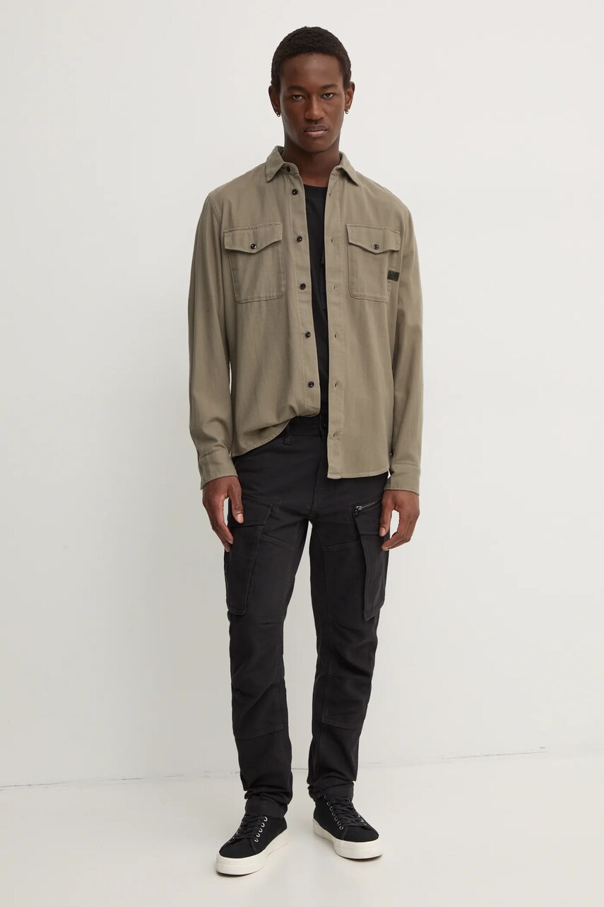 Бавовняні штани G-Star Raw колір чорний фасон cargo D02190-D752