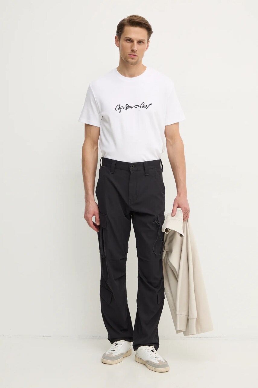 Штани G-Star Raw чоловічі колір чорний прямі D23677-D517