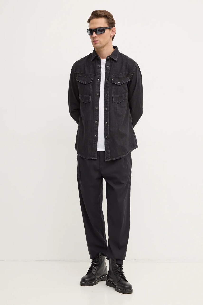 Штани G-Star Raw чоловічі колір чорний прямі D25233-D517
