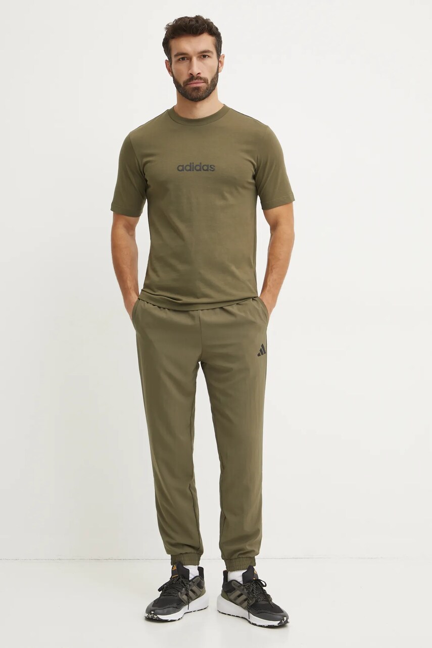 Спортивні штани adidas M STANFRD E PT колір зелений однотонні JF1102