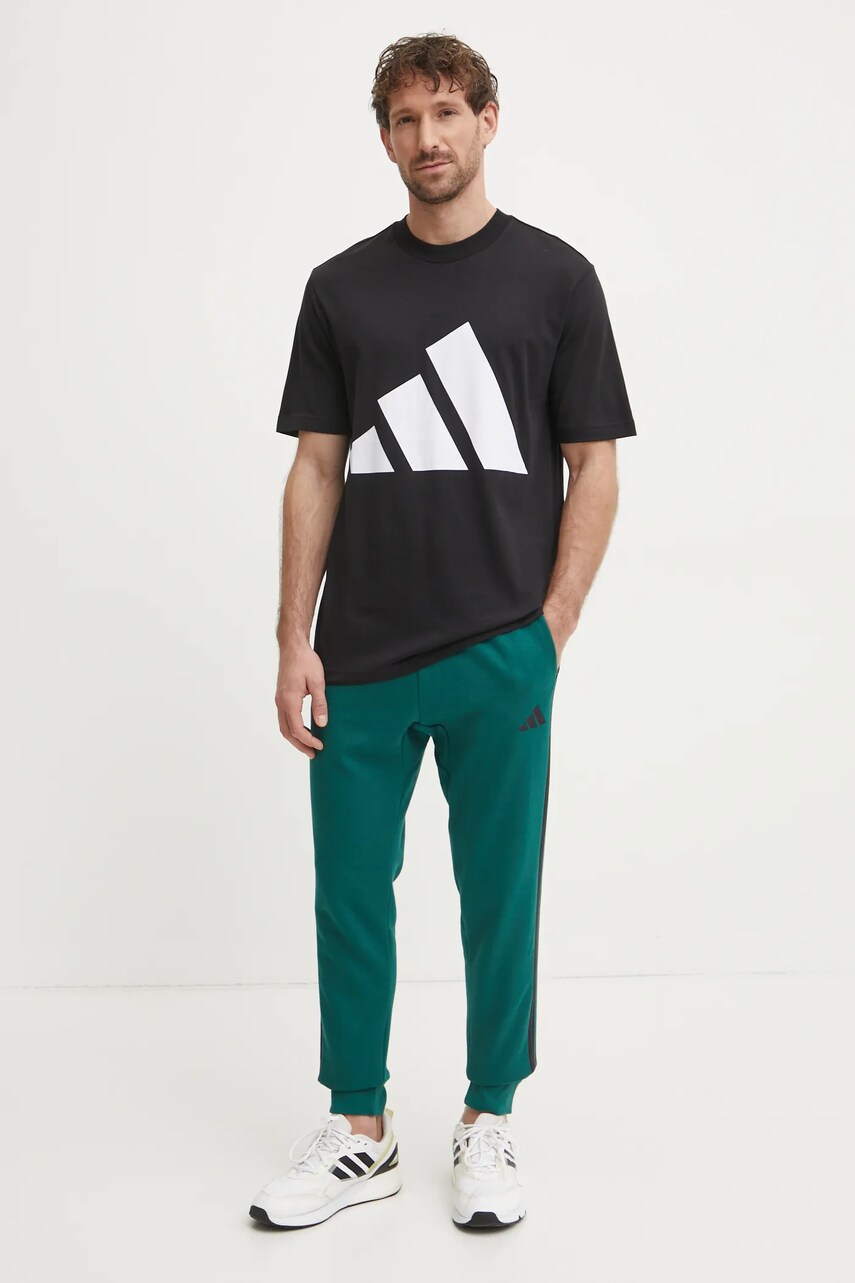 Спортивні штани adidas Essentials колір зелений візерунок JD1879