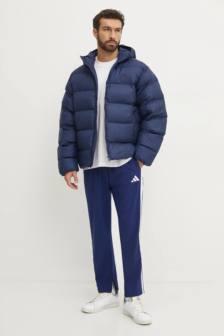 Штани adidas STNFRD чоловічі колір синій візерунок JE6400