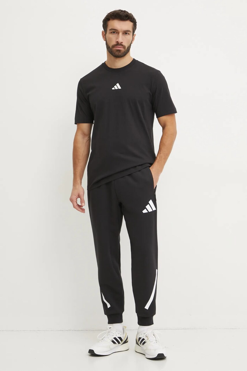 Спортивні штани adidas Z.N.E. колір чорний з принтом JD5983