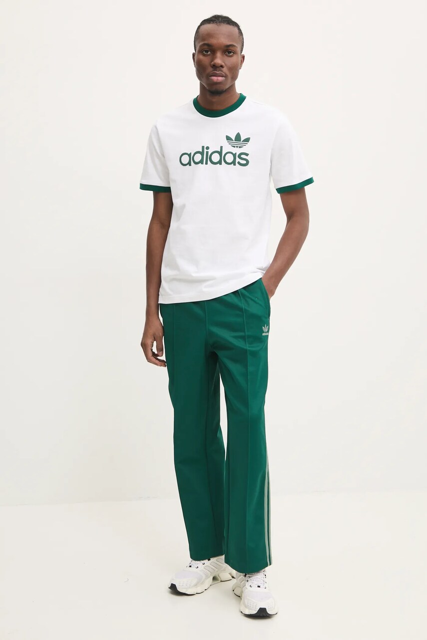 Спортивні штани adidas Originals Firebird колір зелений з аплікацією JP1065