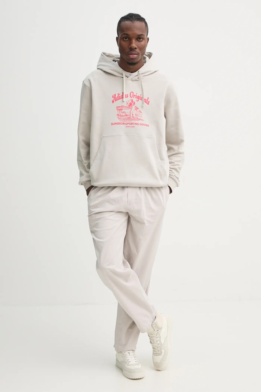 Бавовняні штани adidas Originals Wabash колір бежевий фасон chinos JD0673