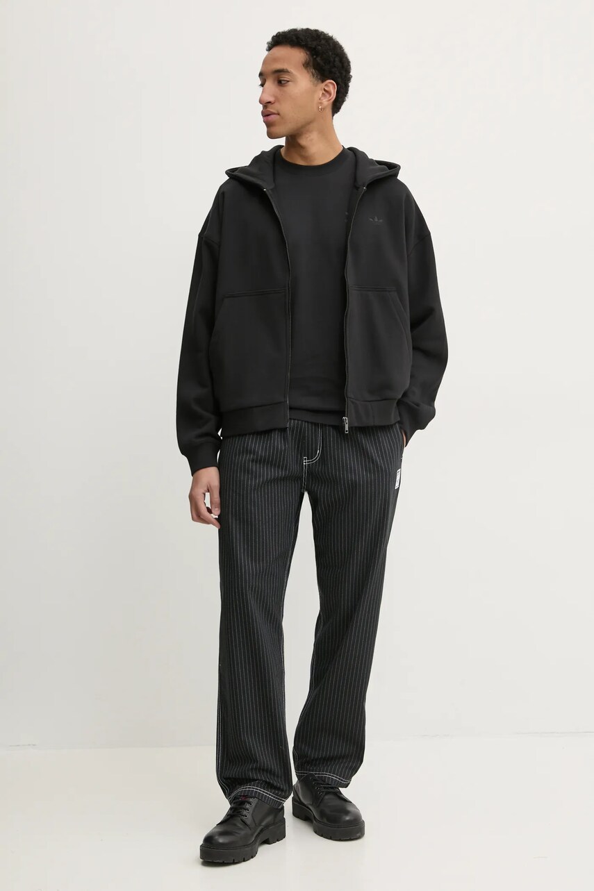 Бавовняні штани adidas Originals Wabash колір чорний прямі JP4489
