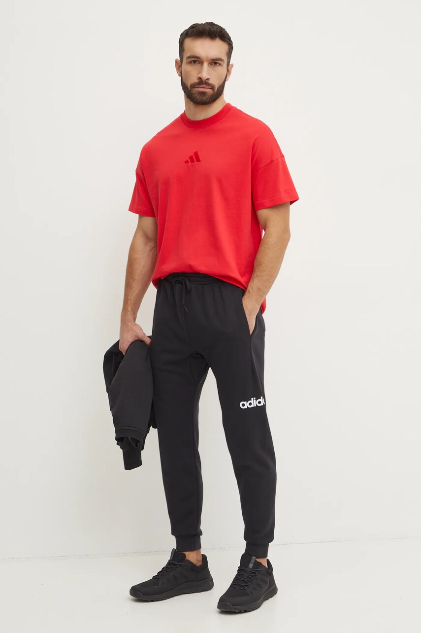 Спортивні штани adidas Essentials Linear колір чорний з принтом JN1799