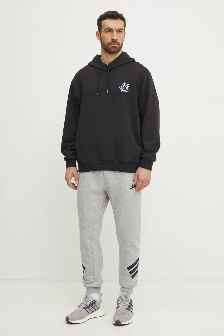 Спортивні штани adidas Future Icons колір сірий з принтом JD4867