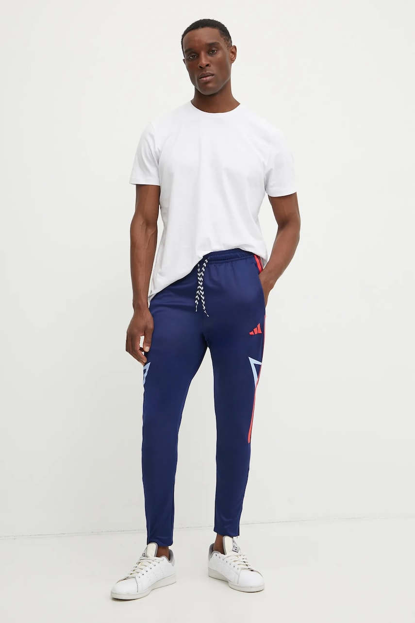 Спортивні штани adidas Tiro колір синій з принтом JC8045