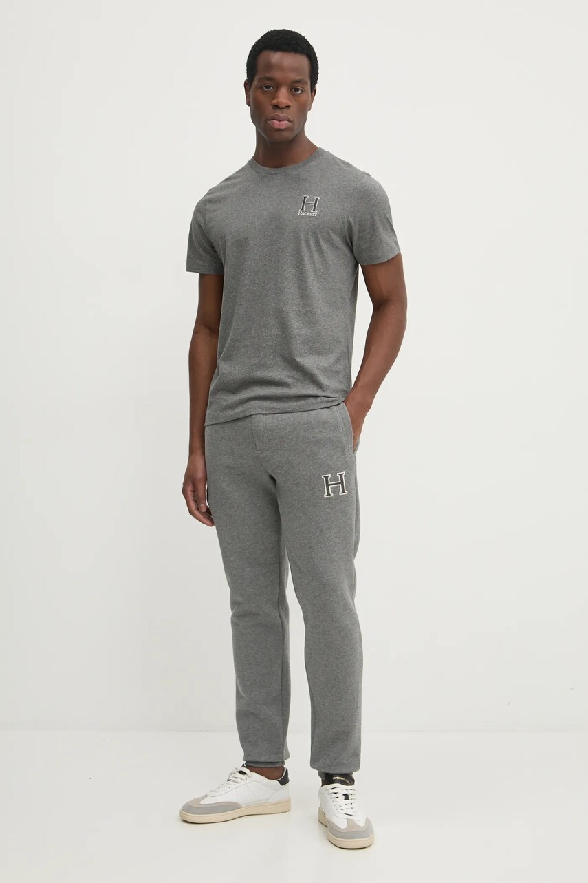 Спортивні штани Hackett London колір сірий меланж HM581310