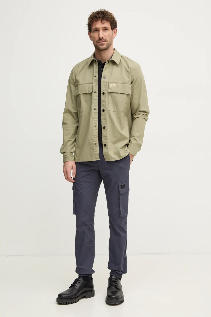 Штани Calvin Klein Jeans чоловічі колір синій облягаючі J30J327614