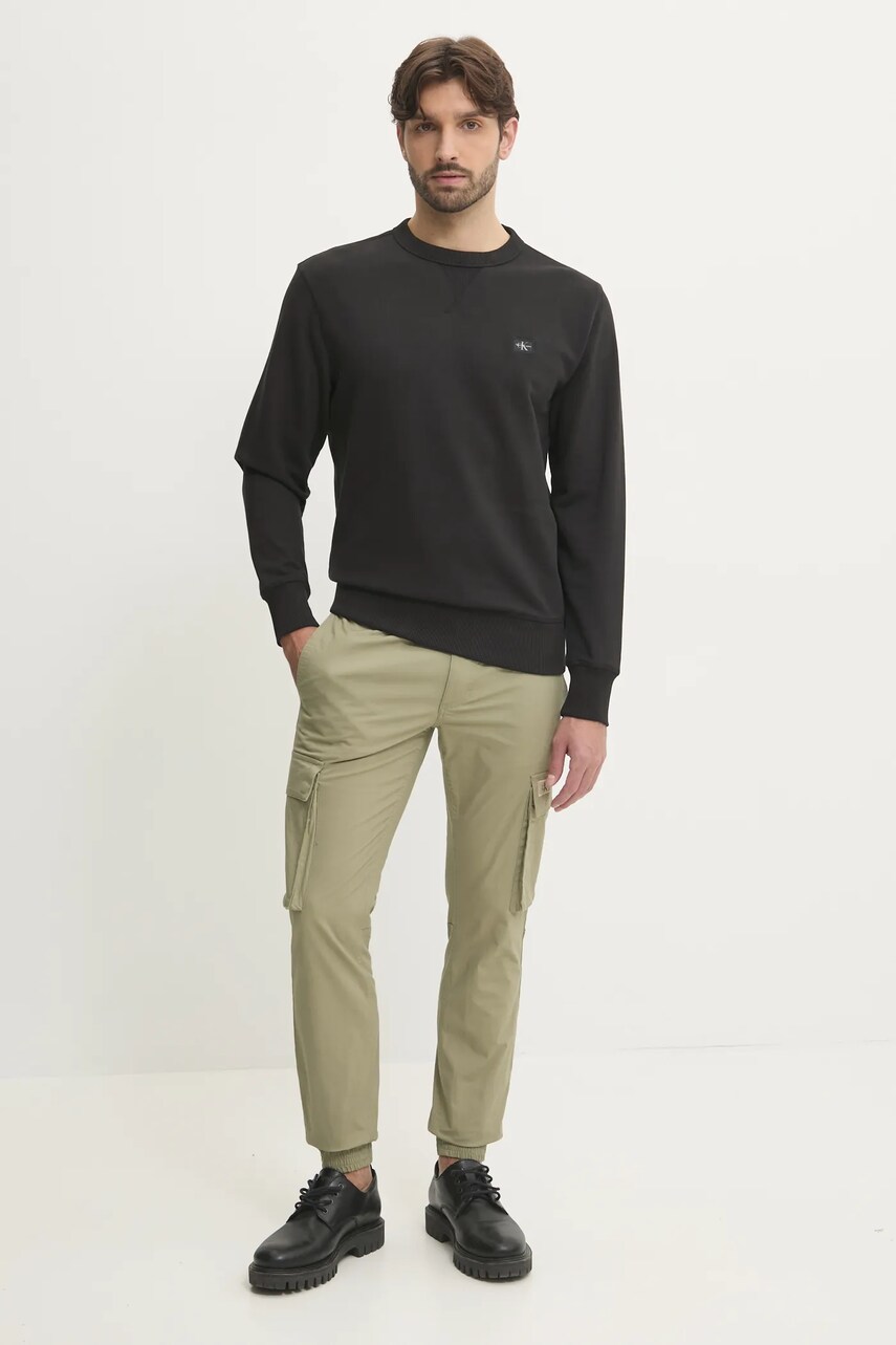 Штани Calvin Klein Jeans чоловічі колір зелений облягаючі J30J327614