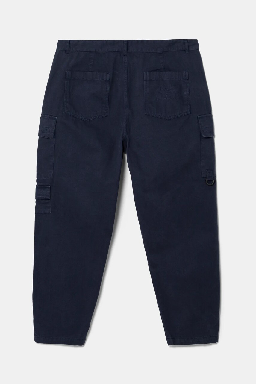 Бавовняні штани Barbour колір синій фасон cargo MTR0754NY91