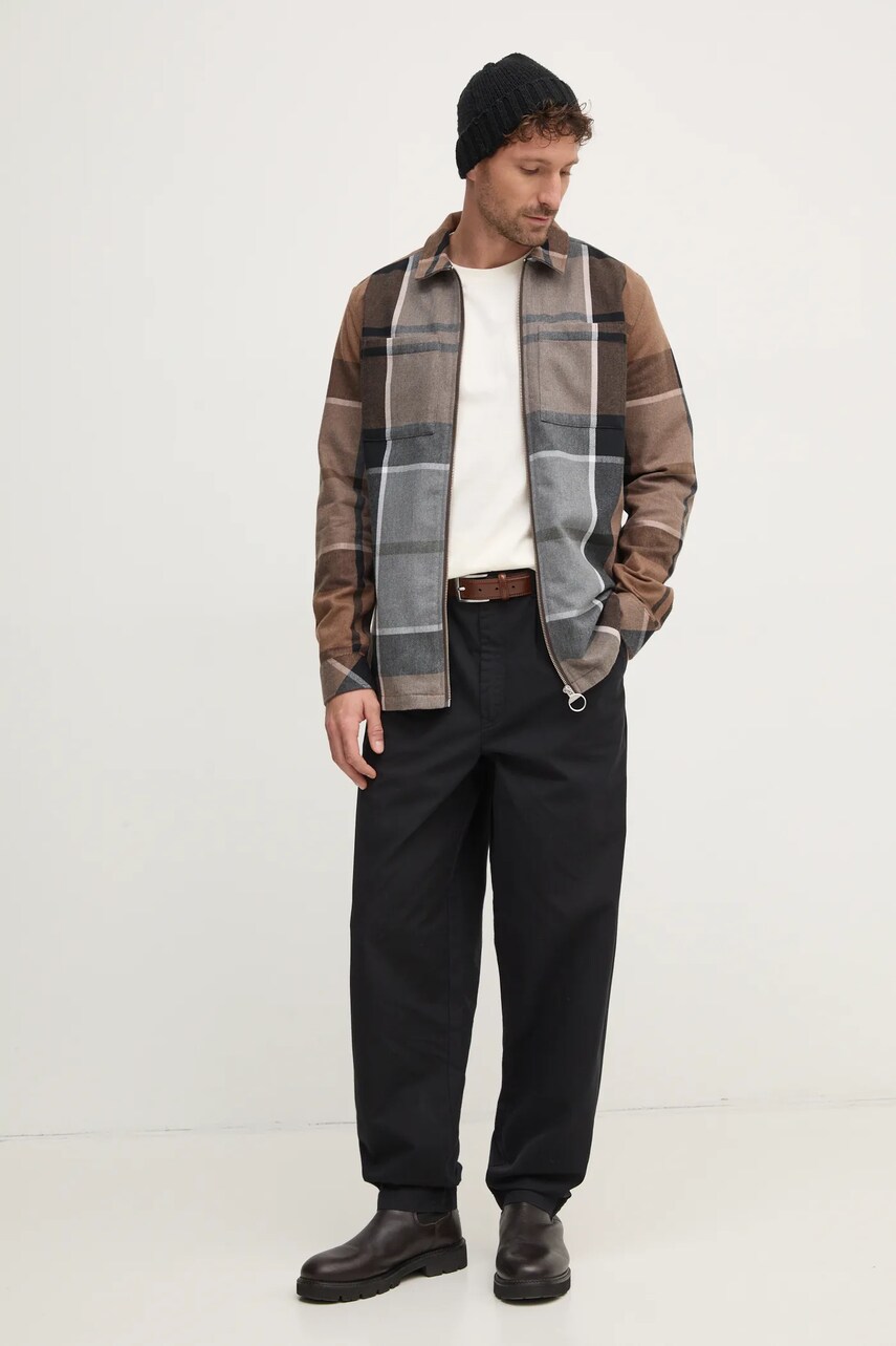 Бавовняні штани Barbour колір чорний фасон chinos MTR0756BK31
