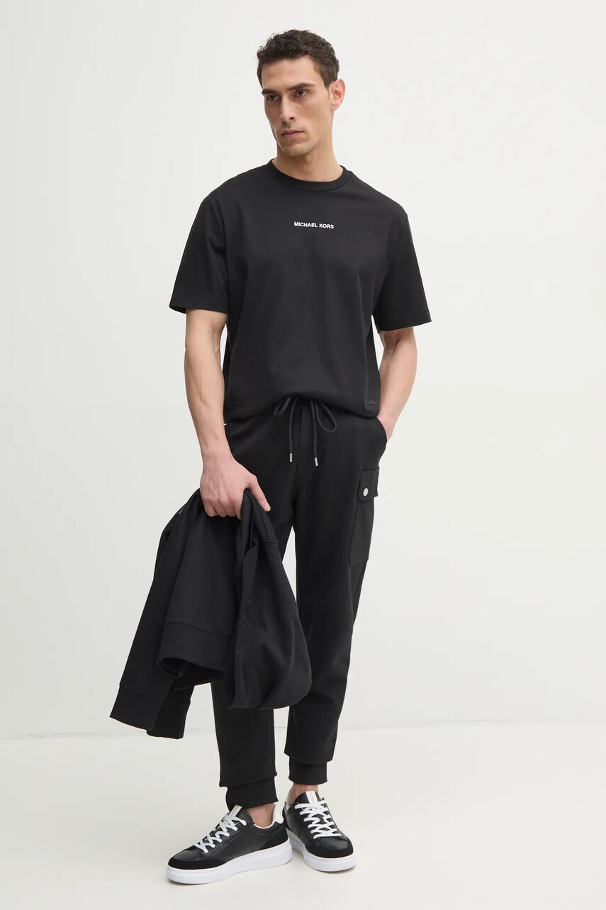 Спортивні штани Michael Kors чоловічі колір чорний однотонні CF452BO5MF