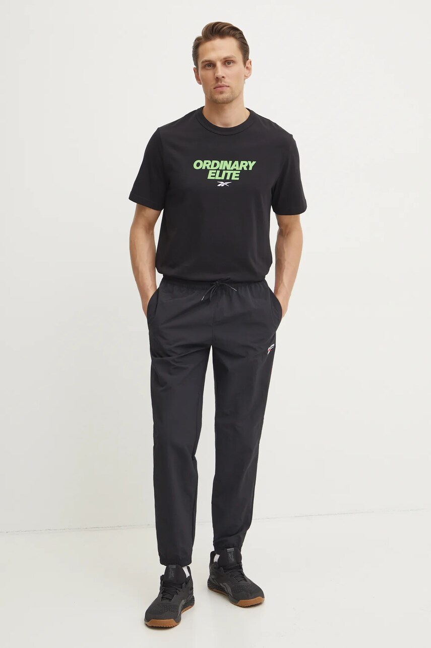 Спортивні штани Reebok Classic колір чорний візерунок 100215277