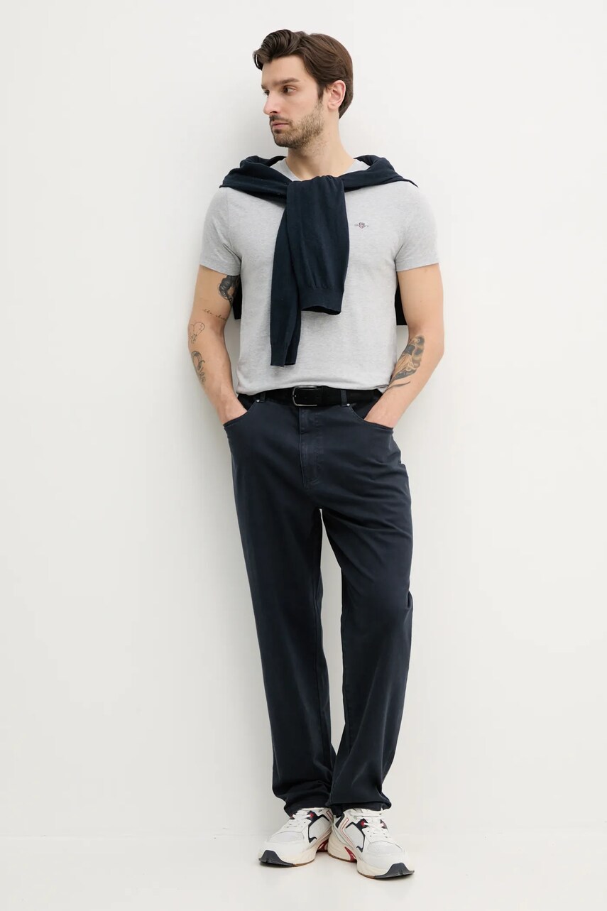 Штани Barbour Washed Stretch Twill Regular Fit Trouser чоловічі колір синій прямі MTR0742