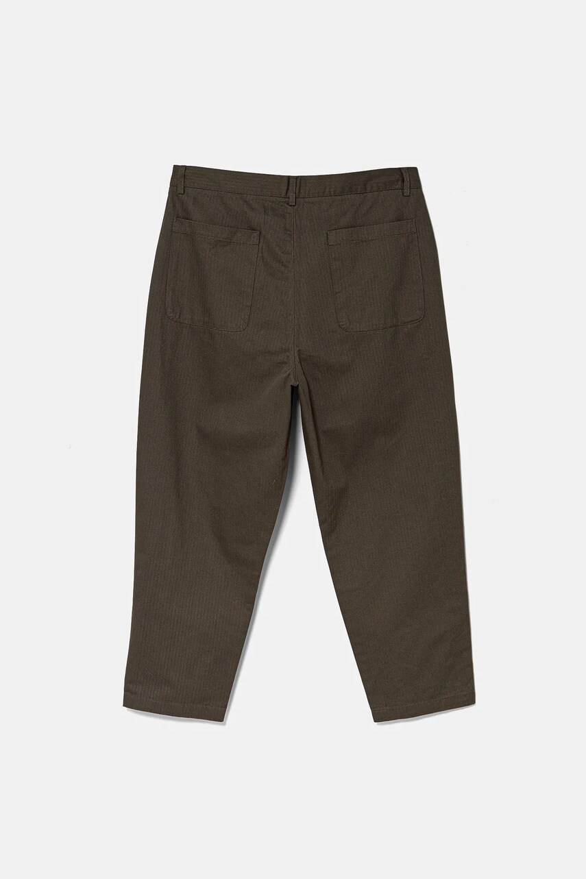 Бавовняні штани Barbour Bayview Herringbone Trouser чоловічі колір зелений фасон chinos MTR0765