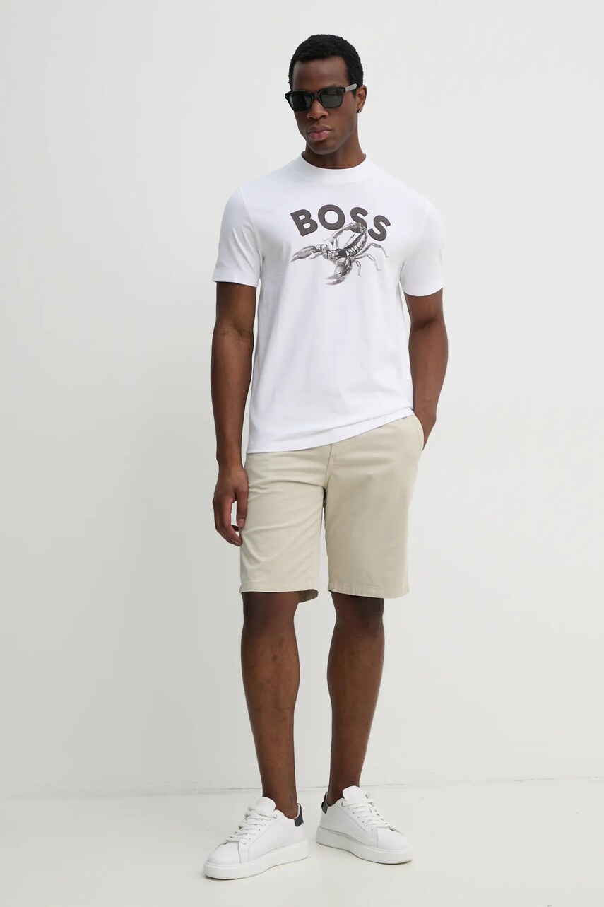 Шорти BOSS Orange чоловічі колір бежевий 50536885