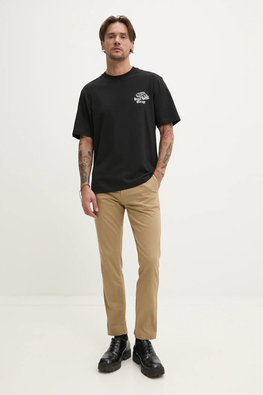 Штани Superdry чоловічі колір зелений фасон chinos M7011135A-D8S