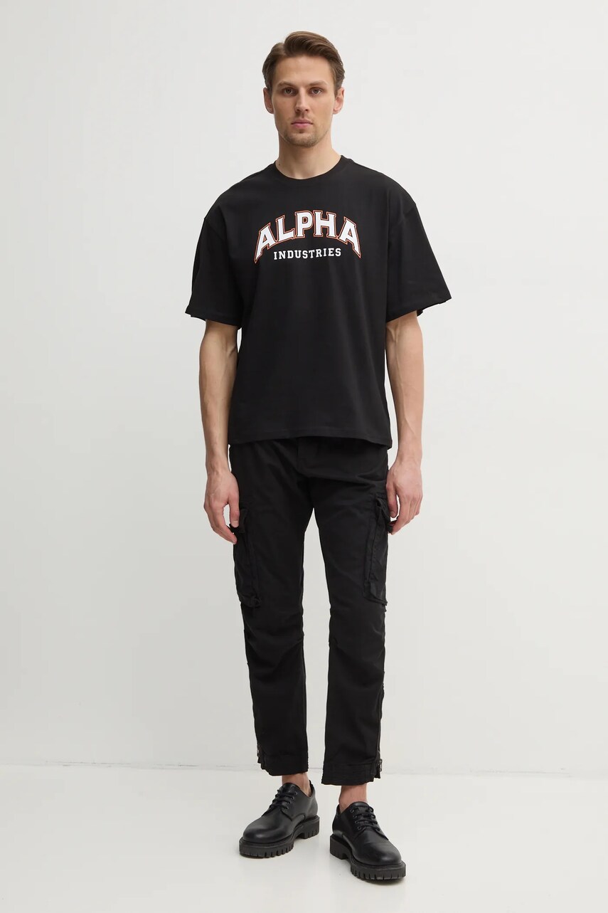 Штани Alpha Industries Task Force Pant чоловічі колір чорний фасон cargo 106203