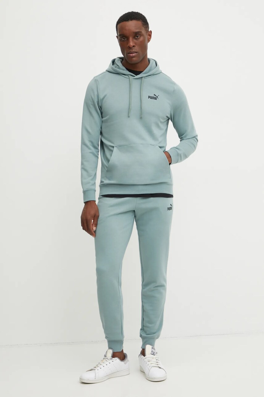 Спортивні штани Puma колір зелений з аплікацією 682609