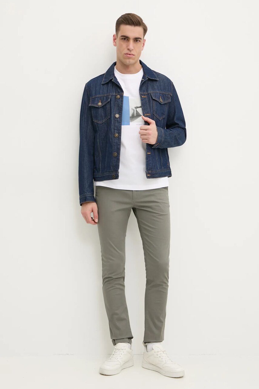 Штани Tommy Hilfiger чоловічі колір сірий фасон chinos MW0MW37714
