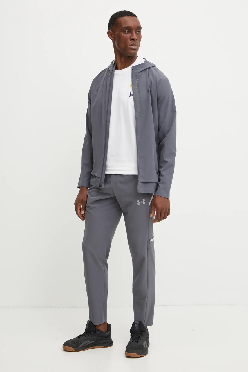 Штани для тренувань Under Armour Woven Utility колір сірий однотонні 1389256