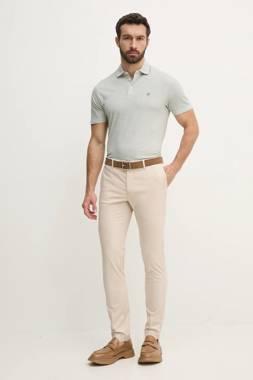 Штани Hackett London чоловічі колір бежевий фасон chinos HM212694R