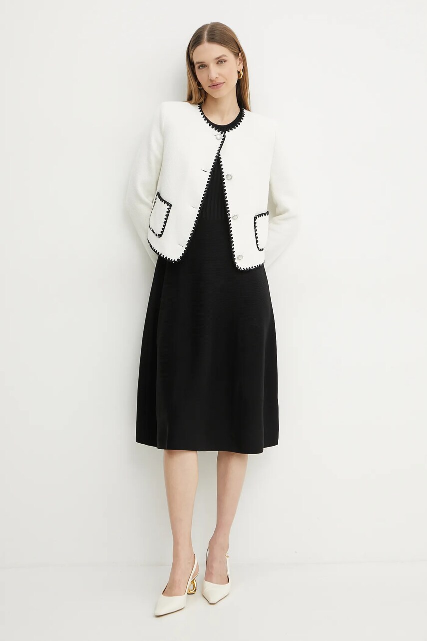 Сукня Armani Exchange колір чорний midi розкльошена XW000119 AF10352