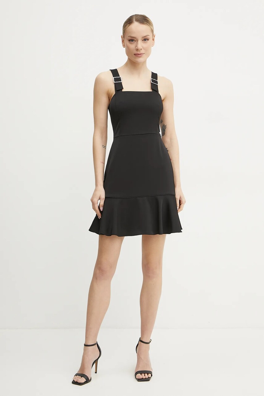 Сукня Armani Exchange колір чорний mini розкльошена XW000141 AF10840