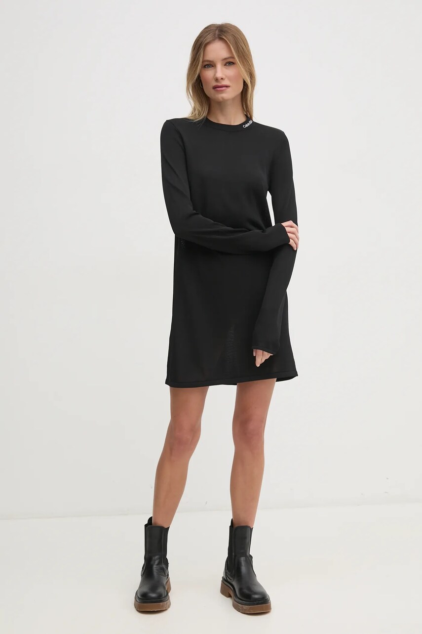 Сукня Calvin Klein Jeans колір чорний mini пряма J20J224831