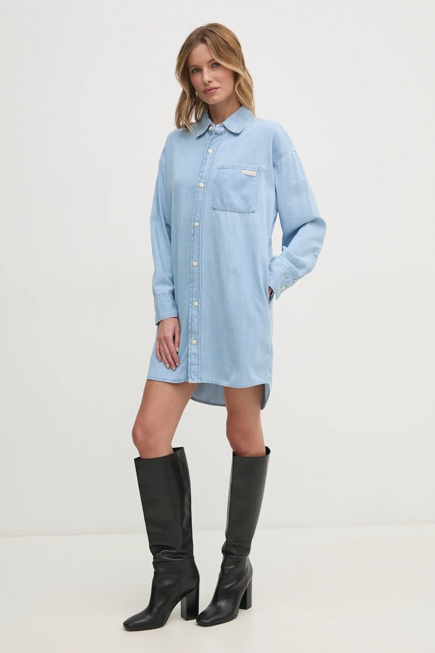 Джинсова сукня Calvin Klein Jeans mini oversize J20J225472