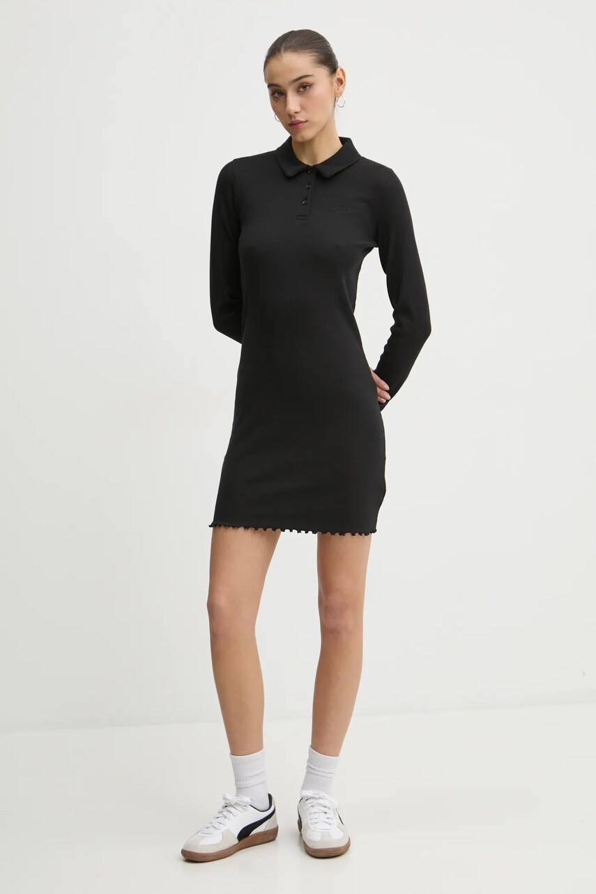 Сукня Tommy Jeans колір чорний mini облягаюча DW0DW19475