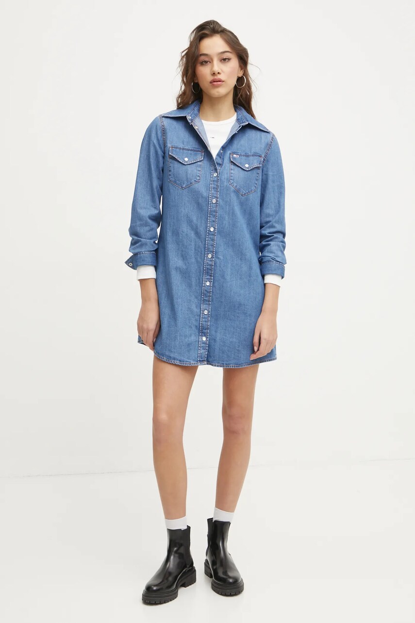 Джинсова сукня Tommy Jeans mini пряма DW0DW19853