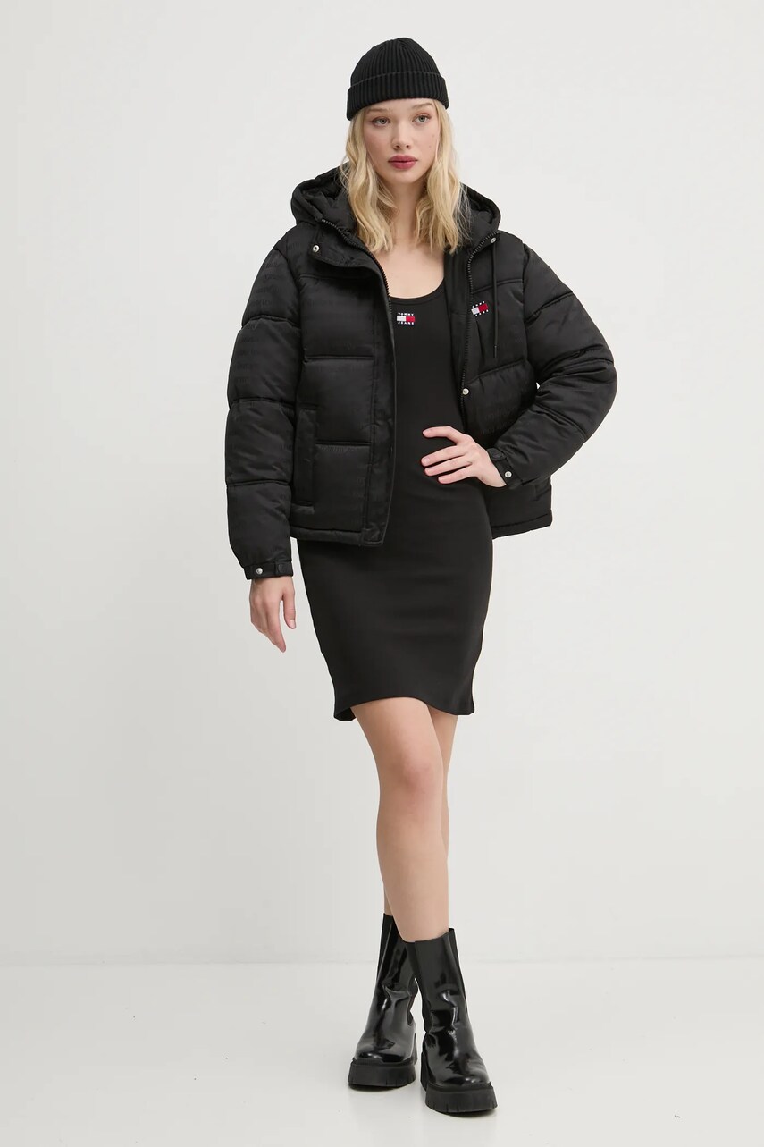 Сукня Tommy Jeans колір чорний mini облягаюча DW0DW20276
