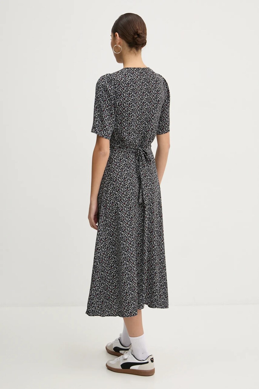 Сукня Tommy Jeans колір чорний midi розкльошена DW0DW20450