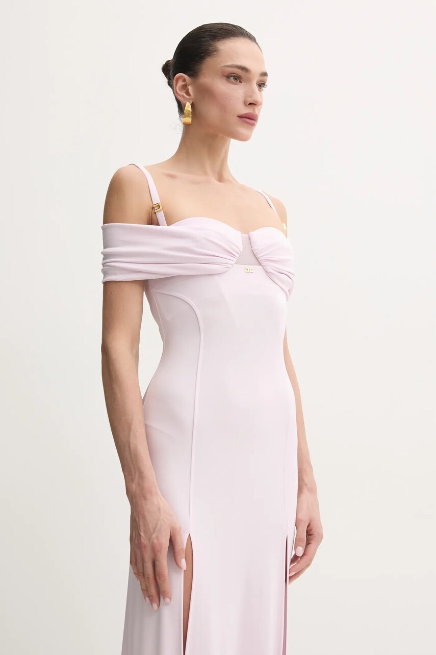 Сукня Elisabetta Franchi колір рожевий maxi пряма ABR0851E2