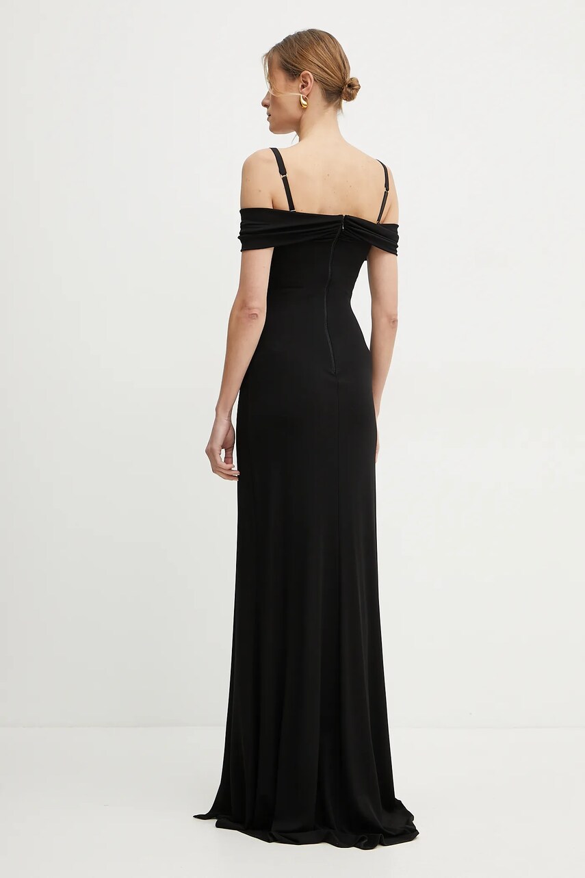 Сукня Elisabetta Franchi колір чорний maxi пряма ABR0851E2