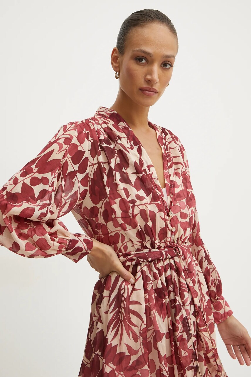 Сукня Forte Forte колір бордовий midi розкльошена 13631.my dress