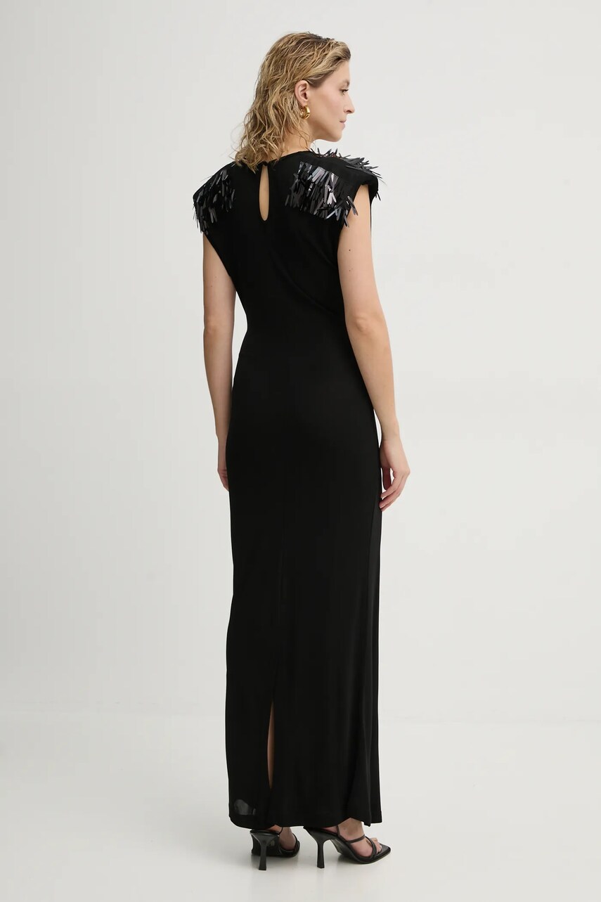 Сукня Bruuns Bazaar колір чорний maxi розкльошена BBW4213