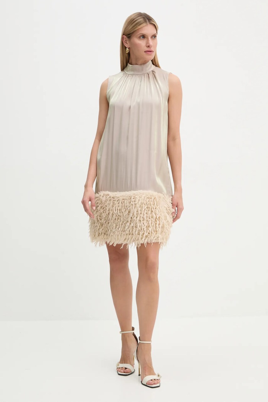 Сукня Bruuns Bazaar колір бежевий mini пряма BBW4229