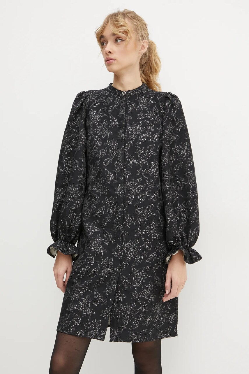 Сукня Bruuns Bazaar колір чорний mini пряма BBW4238
