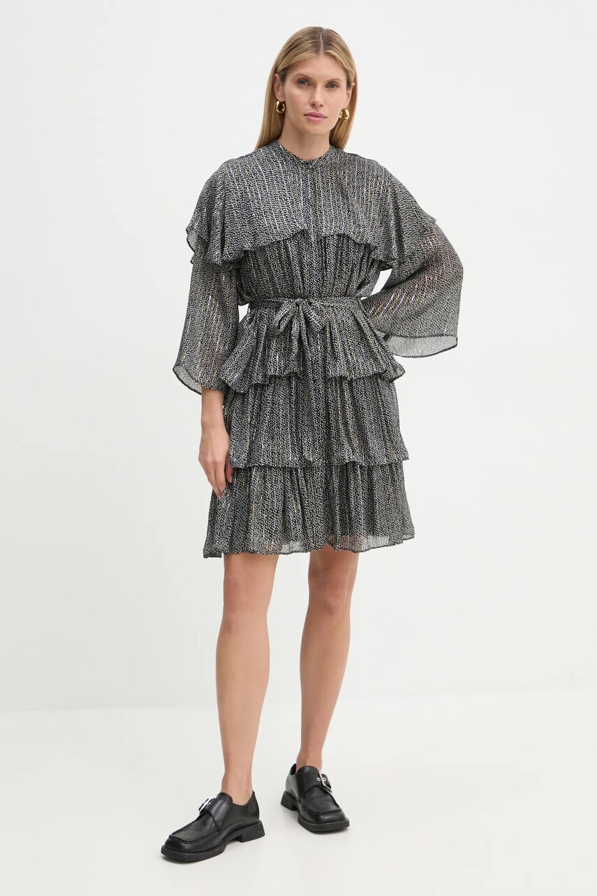 Сукня Bruuns Bazaar колір чорний mini розкльошена BBW4293
