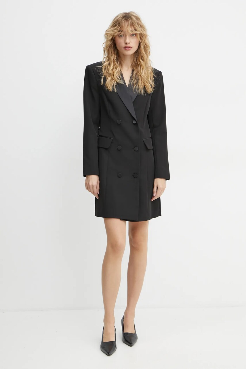 Сукня Bruuns Bazaar колір чорний mini пряма BBW4322