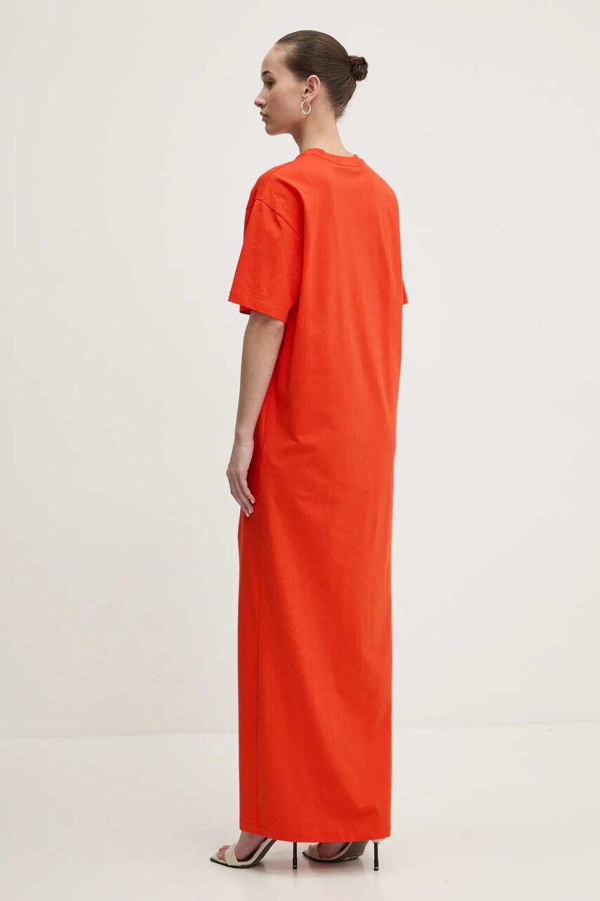 Сукня MSGM колір червоний maxi пряма 3841MDA83.257002