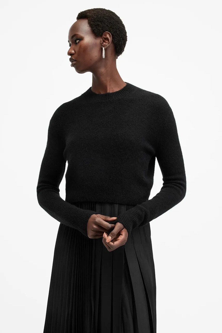 Сукня і светр AllSaints JAX колір чорний midi розкльошена W087DB