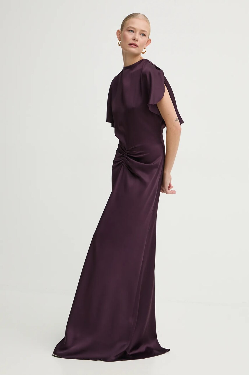 Сукня Victoria Beckham колір фіолетовий maxi розкльошена 1125WDR005454A
