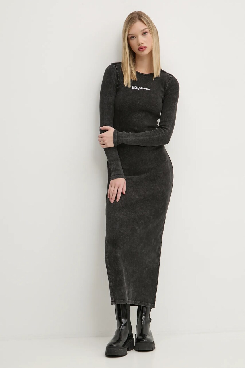 Сукня Karl Lagerfeld Jeans колір сірий mini облягаюча A1W13005