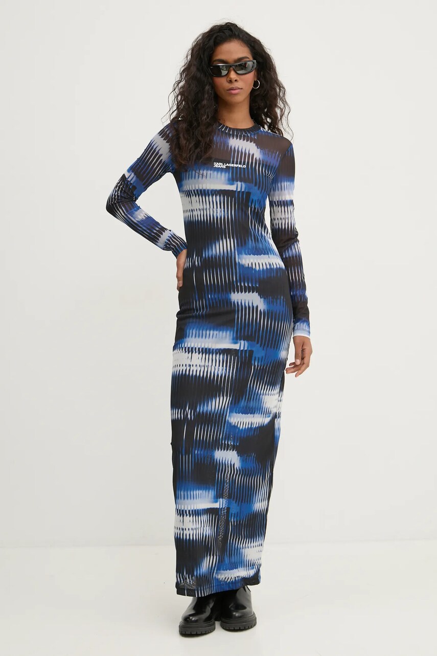Сукня Karl Lagerfeld Jeans колір чорний maxi облягаюча A1W13013